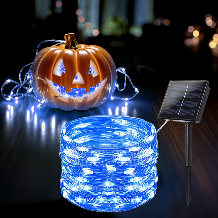 The Holiday Aisle 200LED 66ft Halloween Lights Fairy Lights Solar